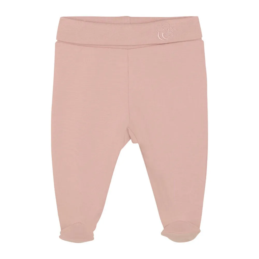 Fixoni Leggings m. fødder - SOLID - Pale Mauve- Præmatur Tøj|Bukser