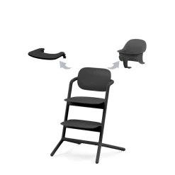 Cybex Lemo højstol 3in1 sæt - stunning black-Børn Højstole Med Tilbehør