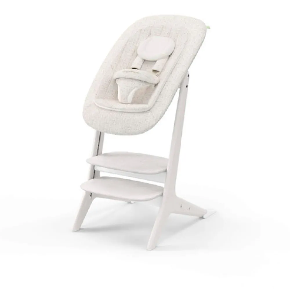 Cybex Lemo Platinum højstol 4in1 sæt, hvid-Børn Højstole Med Tilbehør