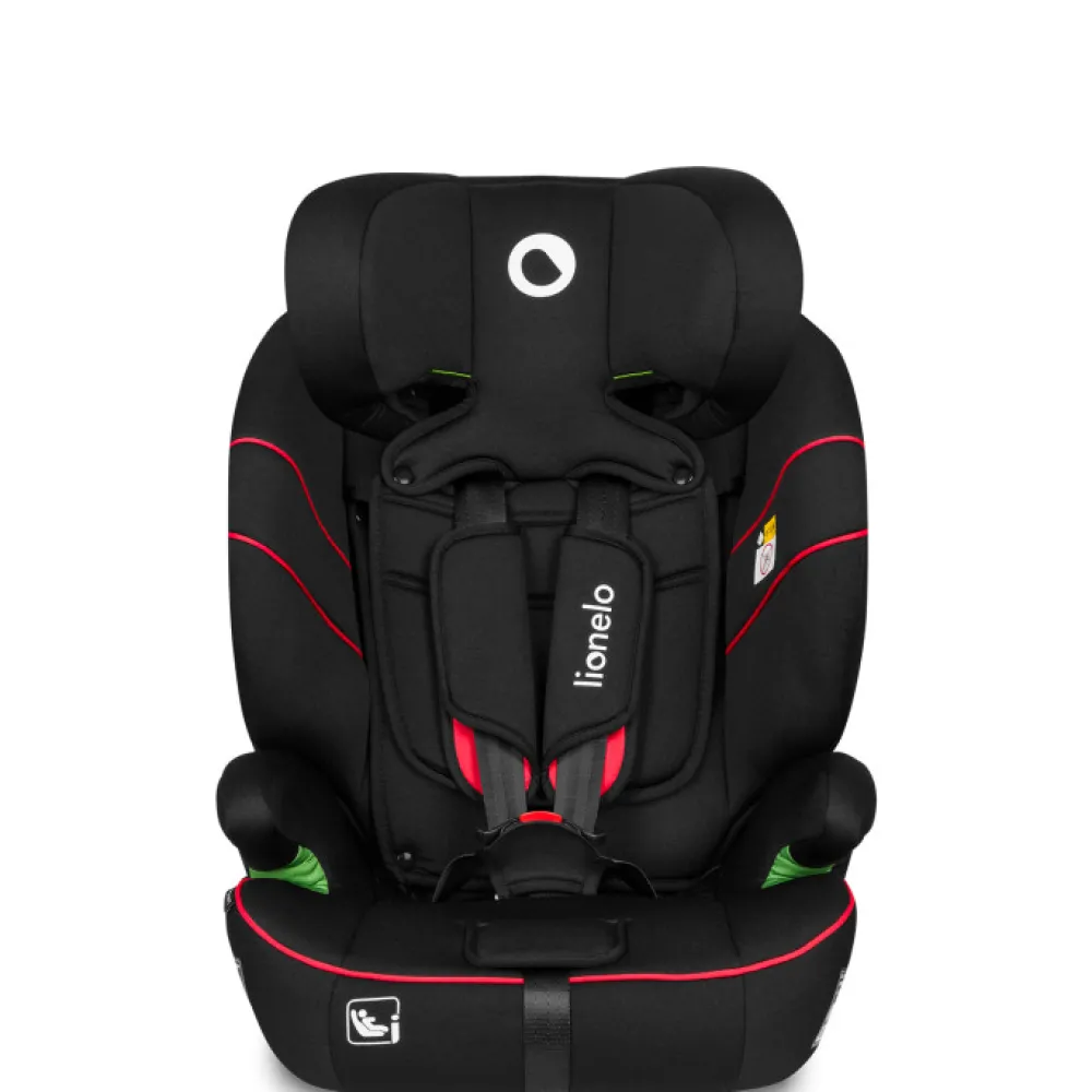 Lionelo Levi I-size - sporty black- Autostole 76-150 Cm (15 Mdr.-12 År)