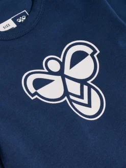 hummel Logo Langærmet Body - Dress Blue- Bodystocking Langærmet