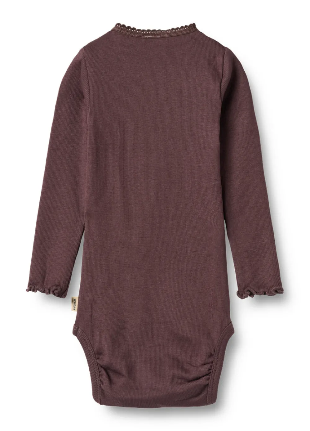 Wheat Lotta Rib Body Langærmet - Fudge- Bodystocking Langærmet