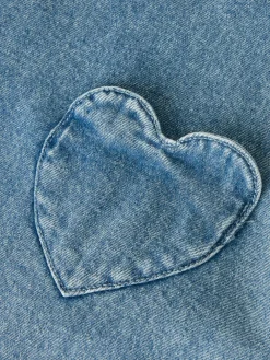 Lil' Atelier Lulia Denim Spencer - Medium blue denim- Kjoler