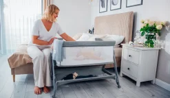 Lionelo Luna vugge - grå-Børn Side By Side Senge