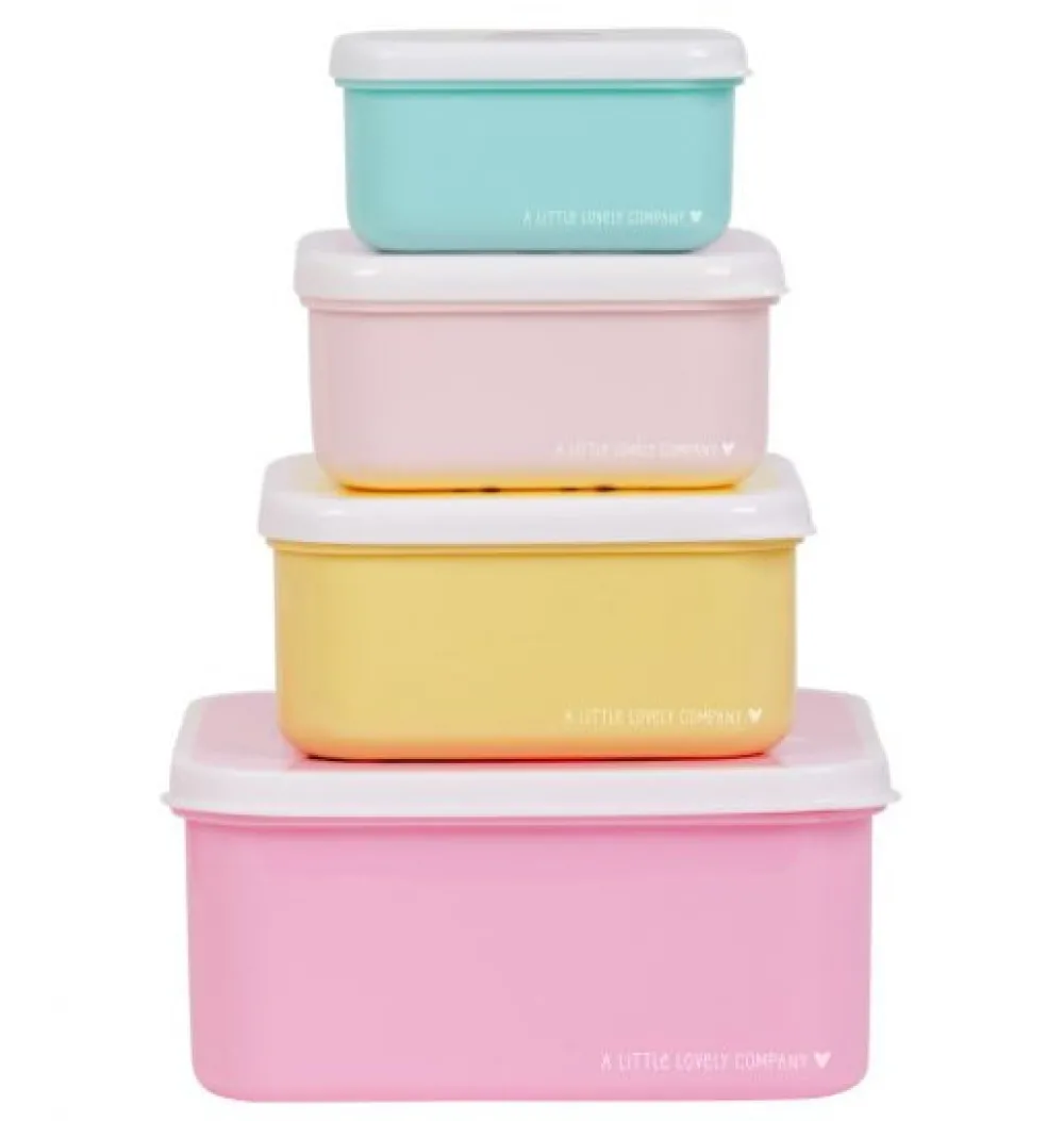 A Little Lovely Company Lunch & snack box sæt - forest friends- Madkasser & Drikkedunke