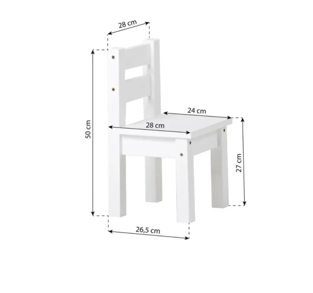 Hoppekids Mads Børnestol - hvid-Børn Børneborde & Stole