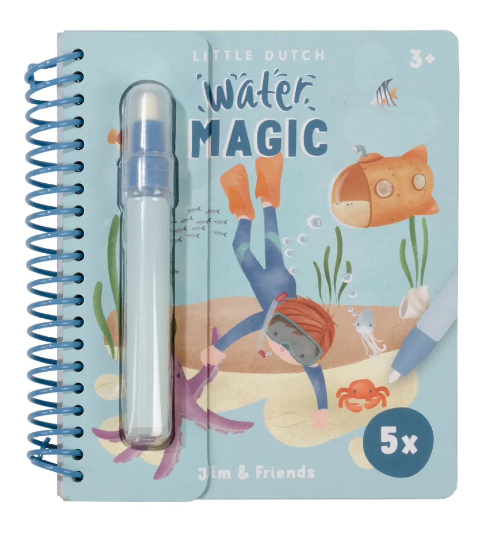 Little Dutch Magisk vandmalebog - Jim & Friends- Aktivitets- & Malebøger