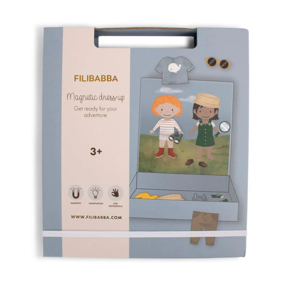 Filibabba Magnetisk påklædningsdukke - Klar til dit eventyr- Magnetlegesæt