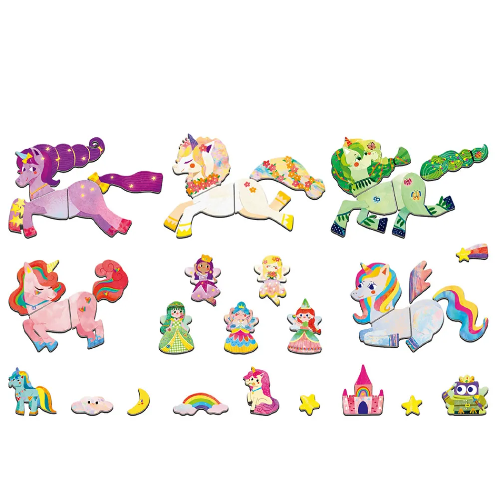 MIEREDU Magnetisk rejsesæt - Enhjørning- Magnetlegesæt