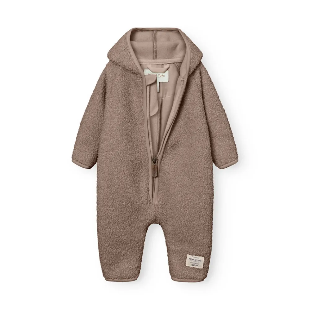 MINI A TURE Matadel Teddyfleece Heldragt - Grey brown- Køredragter