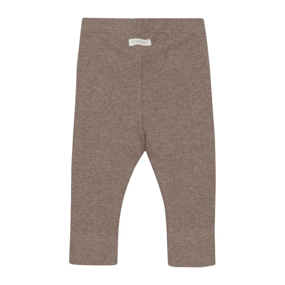 Fixoni Melange Rib Leggings - 2813- Leggings