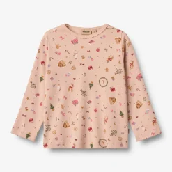 Wheat Mila Picoting Nattøj - Rose Dust Holiday- Juletøj|Nattøj & Natkjoler