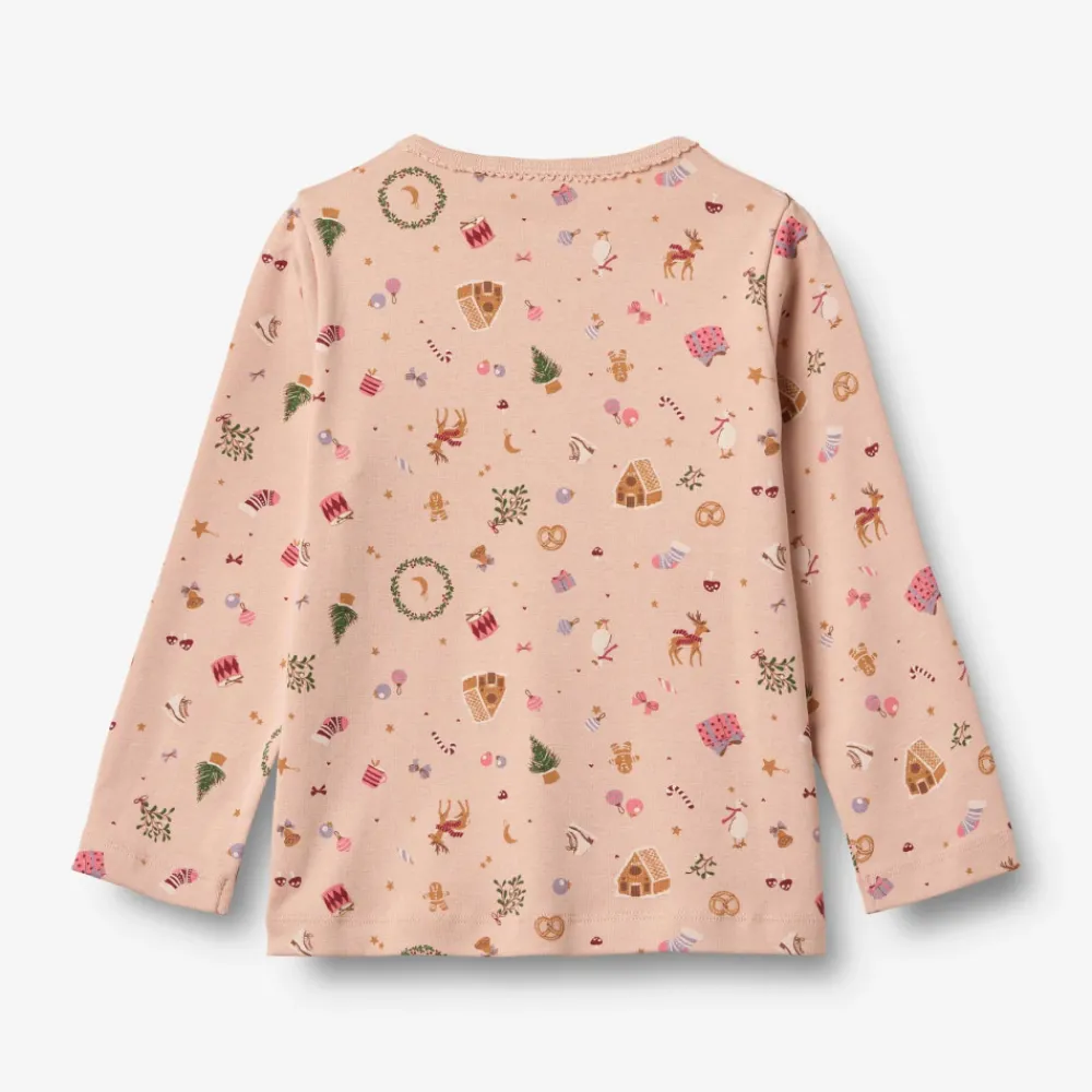 Wheat Mila Picoting Nattøj - Rose Dust Holiday- Juletøj|Nattøj & Natkjoler