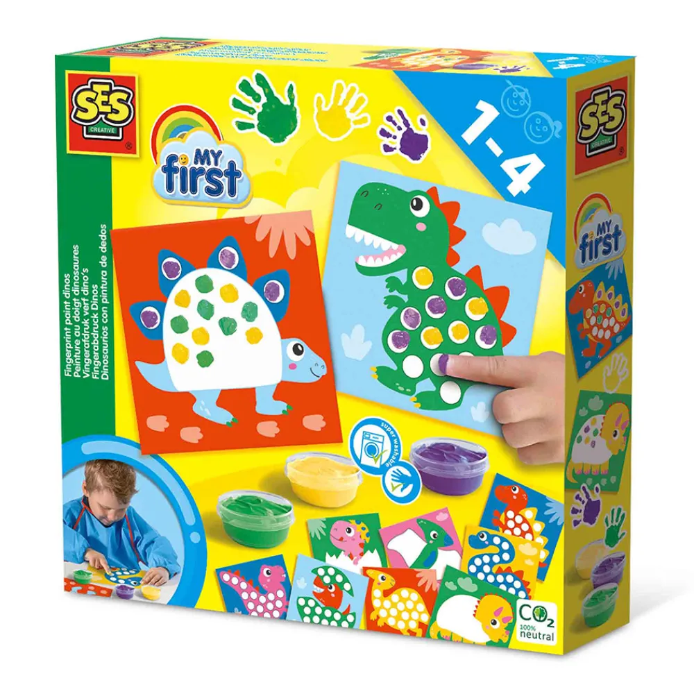 Ses Creative Min første - Fingermaling dinosaurer- Kreasæt