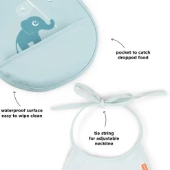 Done By Deer Mini hagesmæk m/lomme 2 stk. Elphee Blå- Hagesmække