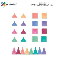 CONNETIX Mini Pack - magnetsæt 32 dele - pastel- Magnetlegesæt
