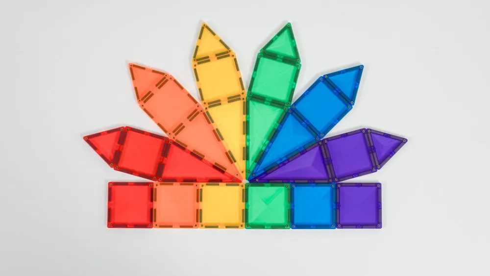 CONNETIX Mini Pack - magnetsæt 24 dele - rainbow- Magnetlegesæt