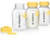 Medela Mælkeflasker Med Låg 150 ML - 3-Pak- Sutteflasker|Madopbevaring