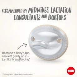 NUK Mommyfeel Silicon S1 - Grey 2 stk- Sutter