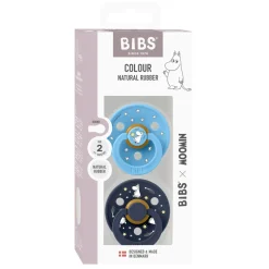 BIBS Moomin Colour Sut 2pk Latex Str 2 - Breeze- Sutter