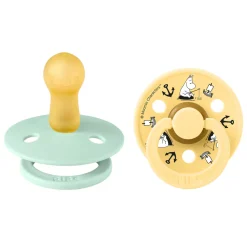 BIBS Moomin Colour Sut 2pk Latex Str 2 - Mint- Sutter