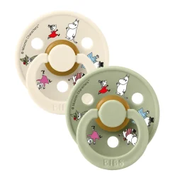 BIBS Moomins Colour Sut 2pk Latex Str 2 - Ivory- Sutter