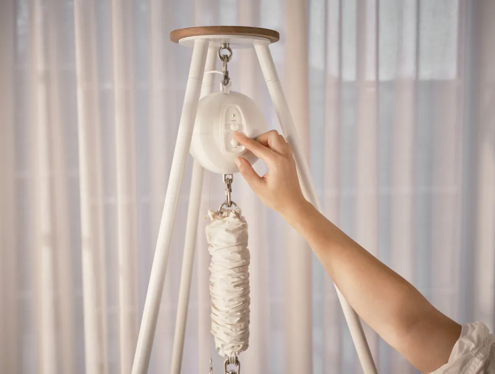 Moonboon Motor Connect, Hvid creme-Børn Slyngevugger