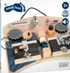 SMALL FOOT Motorik og aktivitetsbræt med låse og rotation- Aktivitetslegetøj