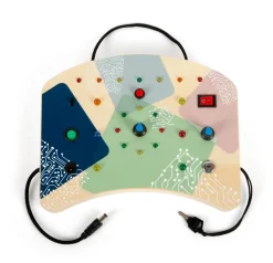 SMALL FOOT Motorikbræt med LED lys og knapper- Kuglebaner