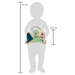 SMALL FOOT Motorikbræt med LED lys og knapper- Kuglebaner