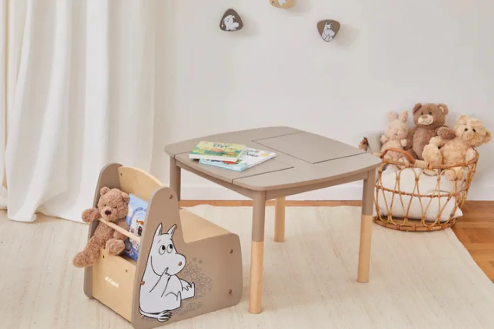 Barbo Toys Mumi Bord med Opbevaring-Børn Børneborde & Stole