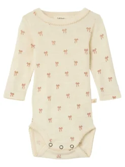 Lil' Atelier Nalu Uld Langærmet Body - Turtledove- Uldbodyer