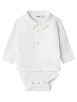 NAME IT Nasin skjortebody - BRIGHWHITE- Skjorter