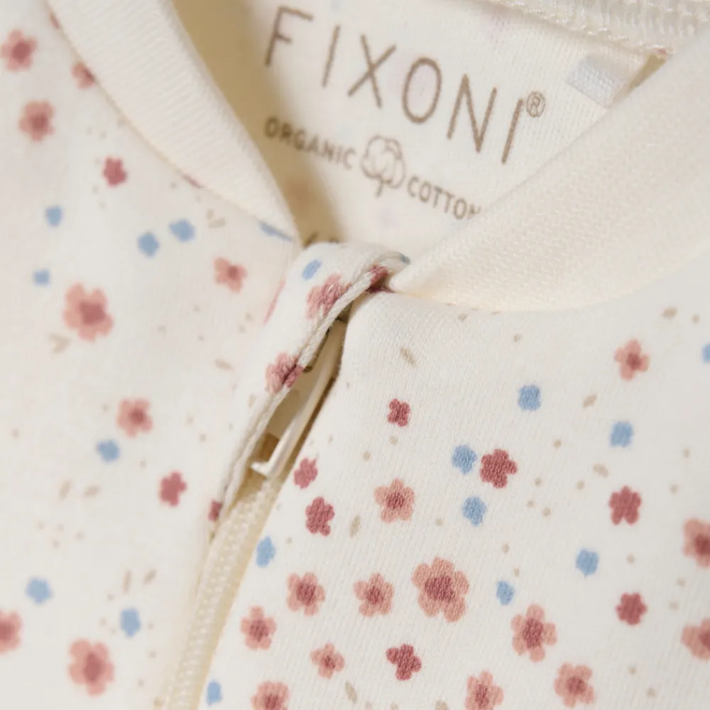 Fixoni Natdragt med lynlås og fod - Misty Rose- Natdragter|Heldragter M. Fod