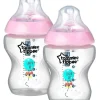 Tommee Tippee Natural start sutteflaske 2 x 260 ml - deco pink- Sutteflasker
