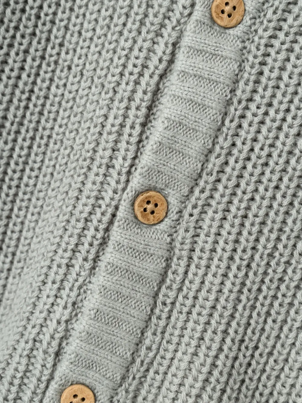 Lil' Atelier Nemlen langærmet strik - LIMESTONE- Cardigans, Veste & Trøjer