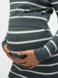 MamaLicious Newsiv june langærmet strik kjole - STORMY WEATHER- Kjoler/Nederdele