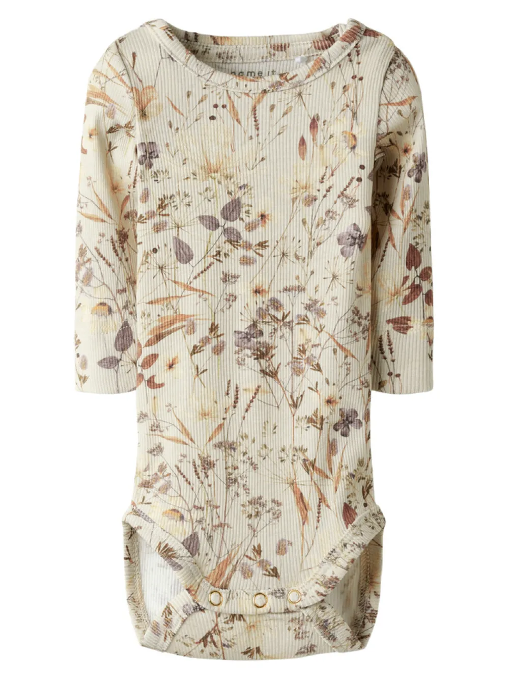 NAME IT Niara Langærmet Body - OATMEAL- Bodystocking Langærmet