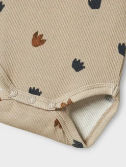 NAME IT Ninokab Langærmet Body - Island Fossil- Bodystocking Langærmet