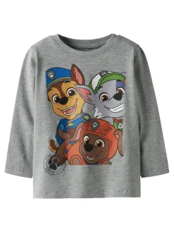 NAME IT Nitin Paw Patrol Trøje - Grey Melange- Licens|Cardigans, Veste & Trøjer
