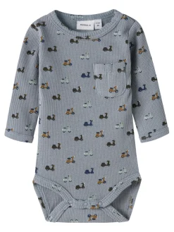 NAME IT Nooter Langærmet Body - Tradewinds- Bodystocking Langærmet