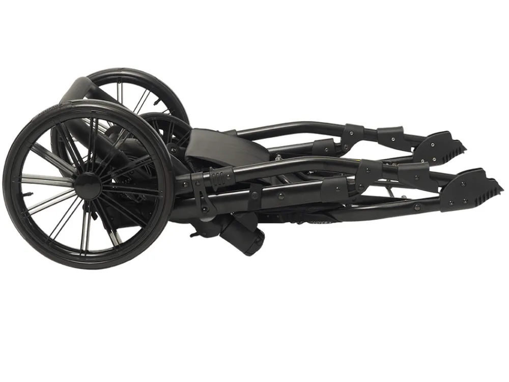 BASSON Nordic Lux - Navy Quilt- Barnevogne Med Langt Liggemål