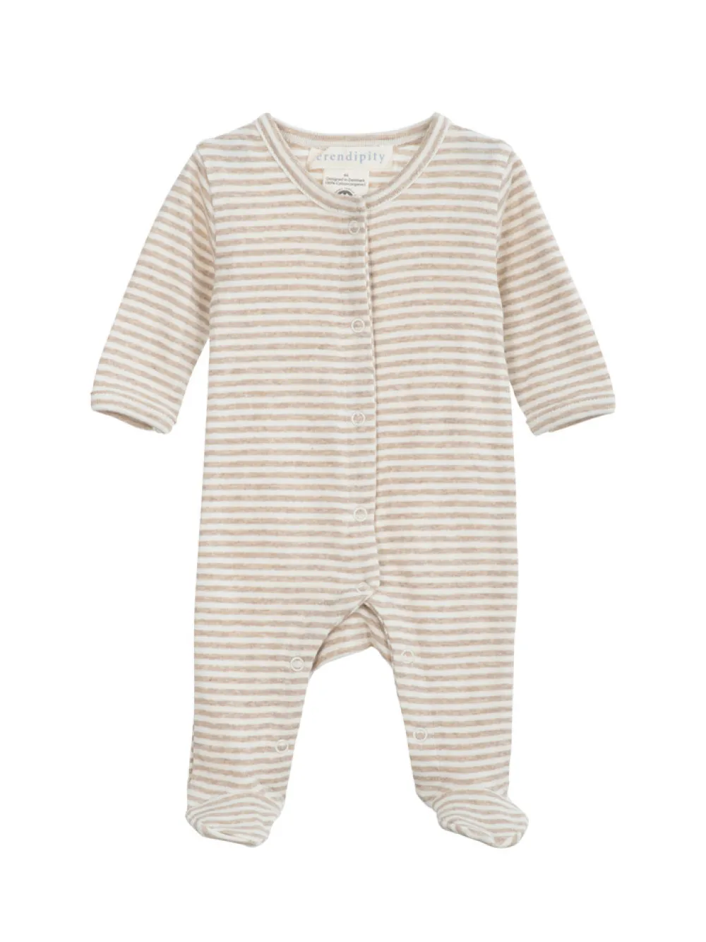 Serendipity Organics Nyfødt Dragt - OATSTRIPE- Heldragter M. Fod
