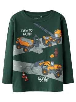 NAME IT Ofek Tonka Trøje - Bistro Green- Cardigans, Veste & Trøjer