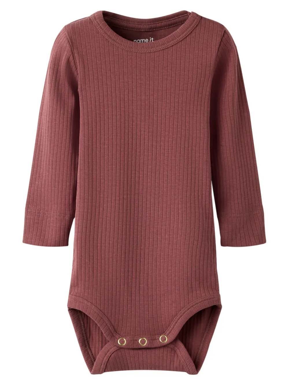 NAME IT Ofulla Langærmet Body - Rose Brown- Bodystocking Langærmet