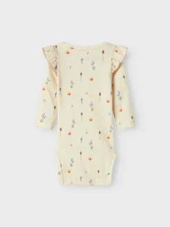 NAME IT Ohio Langærmet Body - Peyote Melange- Bodystocking Langærmet