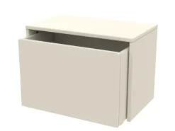 FLEXA Opbevaringsbænk, Dots, 60x35x42 m. hjul, Cream-Børn Bænke & Skamler