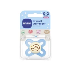 MAM Original Start Night Silk 0-2m 1pk Blue- Sutter