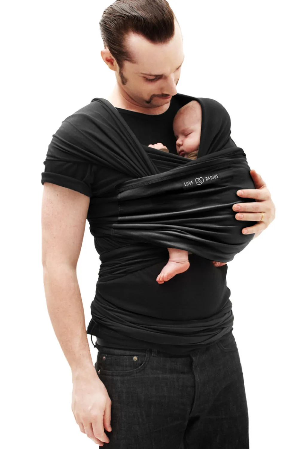 Love Radius By Je Porte mon Bebé Original Strækvikle / Vikle - Black/Black- Bæreseler & Vikler