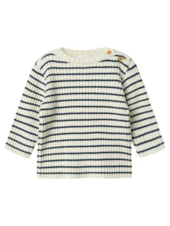 NAME IT Ostripe Striktrøje - Insignia Blue- Cardigans, Veste & Trøjer